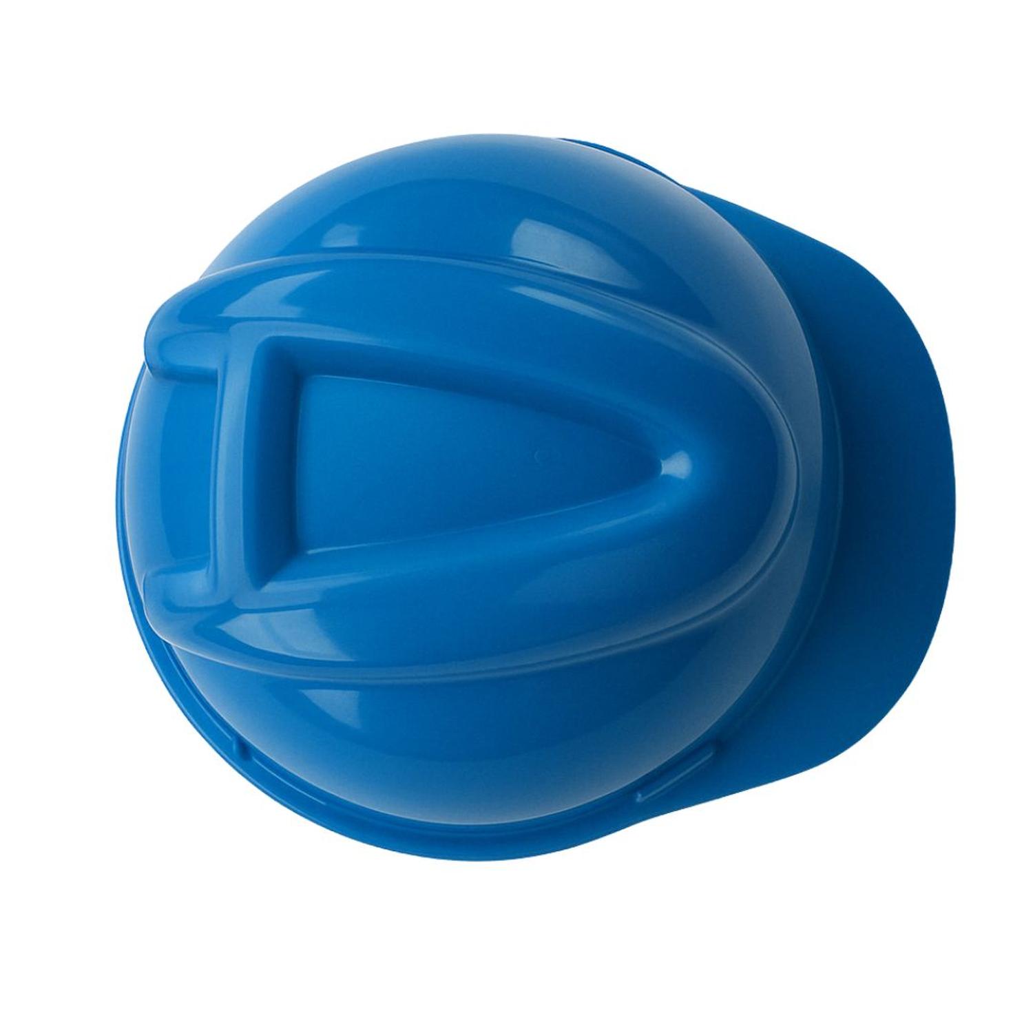 Casco Drillo azul con arnés de plástico