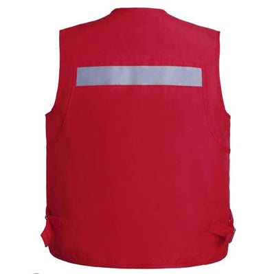 Chaleco geólogo poplin rojo